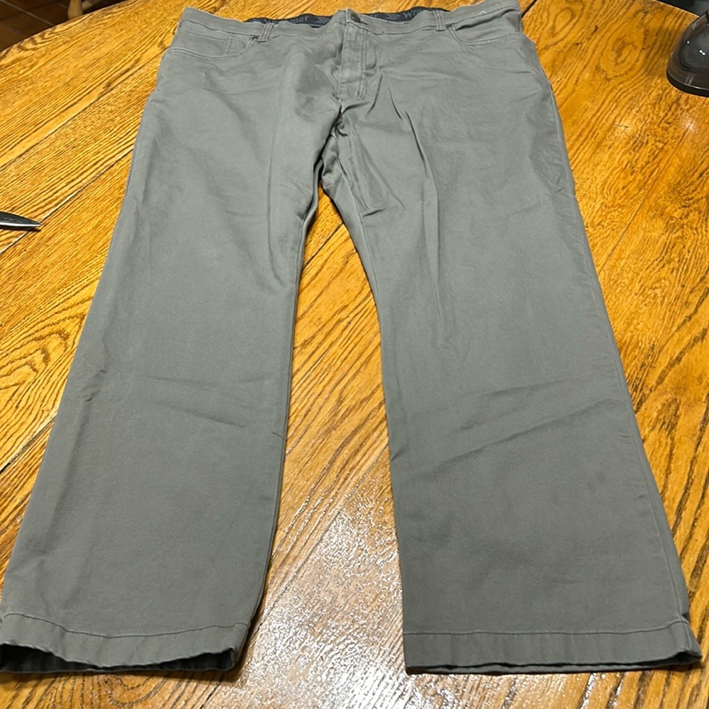 Wrangler brand light gray flat front pants. Size 42x29.  Excellent condition.